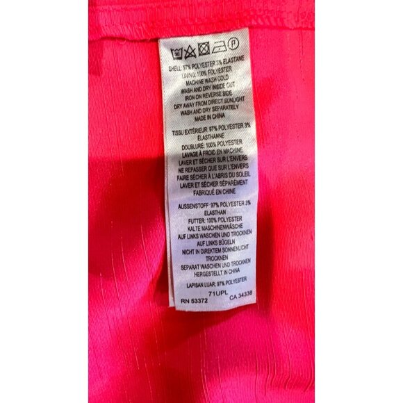 French Connection Adaline neon rose Satin One Shoulder Midi Dress size US 4 - Picture 10 of 10